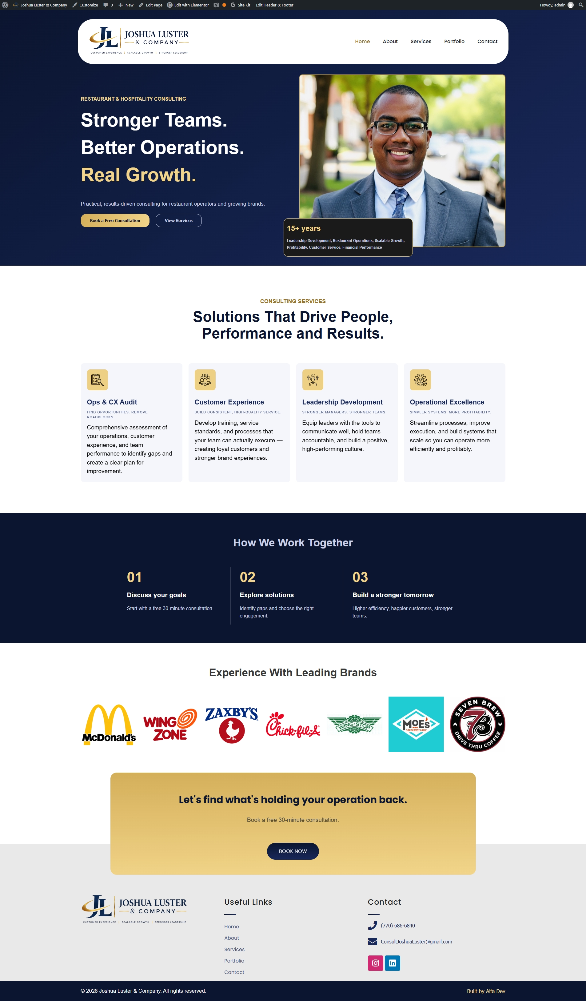 Joshua Luster & Company - Portfolio - Wordpress screenshot